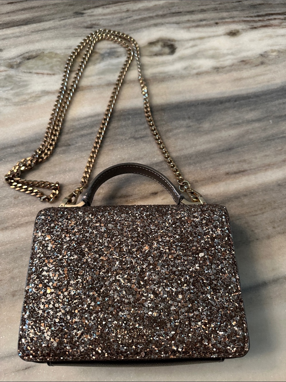 KATE SPADE LAUREL WAY GLITTER MAISIE HANDBAG/ crossbody